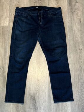 Paige Federal Slim Straight Jeans | 36x30 | Dark Indigo Wash | Stretch Denim